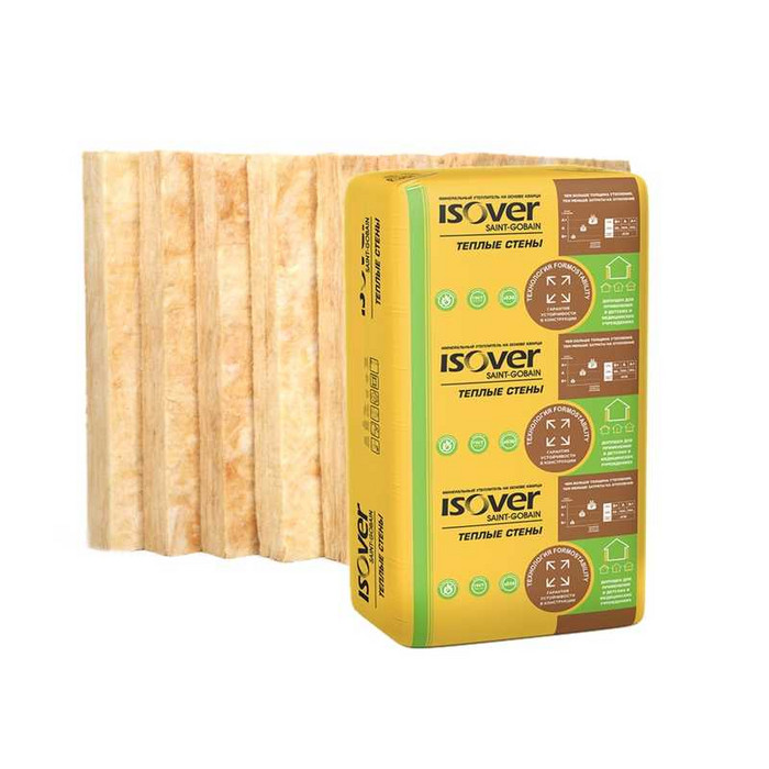 Утеплитель Isover Изовер Тёплые Стены Стронг 100х610х1000